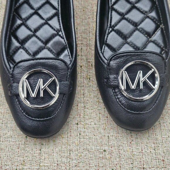 Michael Kors Women Sandal Ballet Flat Black Leather Upper Shoes Size 6.5 - Picture 4 of 13